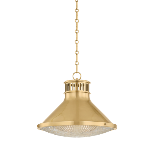 Hudson Valley Highclere 17.75" Pendant Aged Brass
