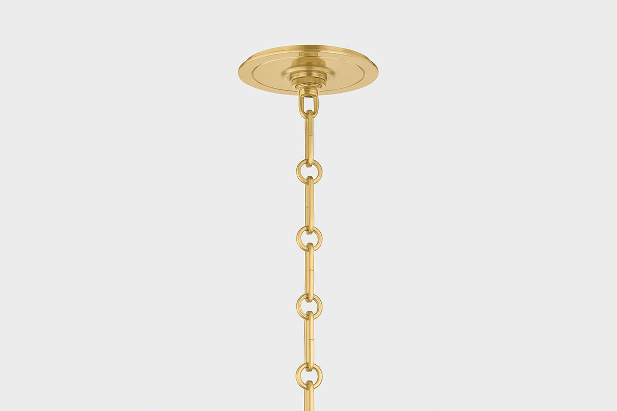Hudson Valley Highclere 17.75" Pendant in Aged Brass, room setting 5