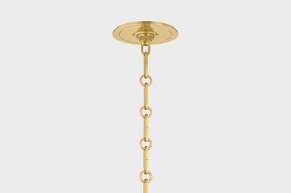 Hudson Valley Highclere 17.75" Pendant in Aged Brass, room setting 5