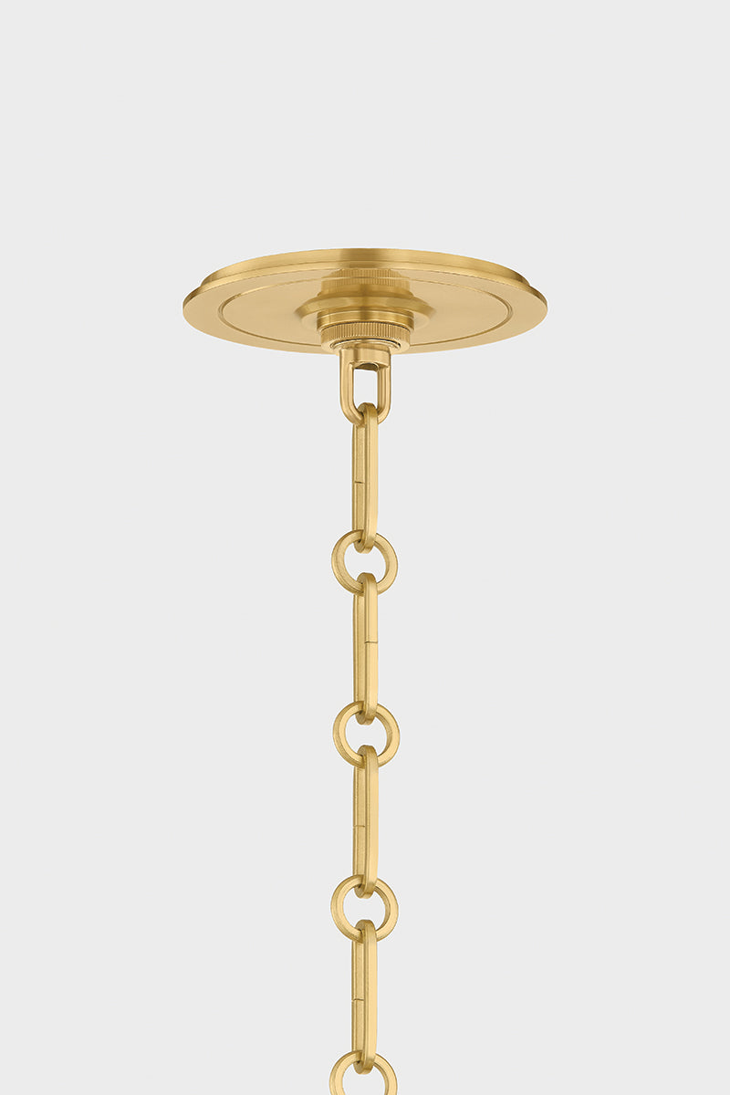 Hudson Valley Highclere 17.75" Pendant in Aged Brass, room setting 9