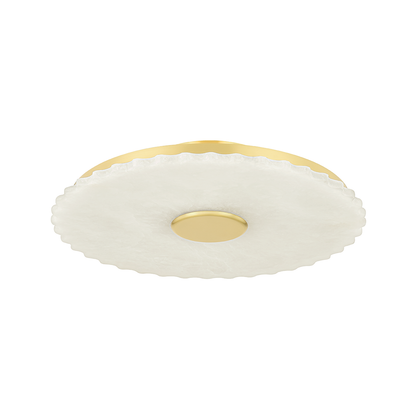 Hudson Valley Highland Falls Flush Mount Aged Brass