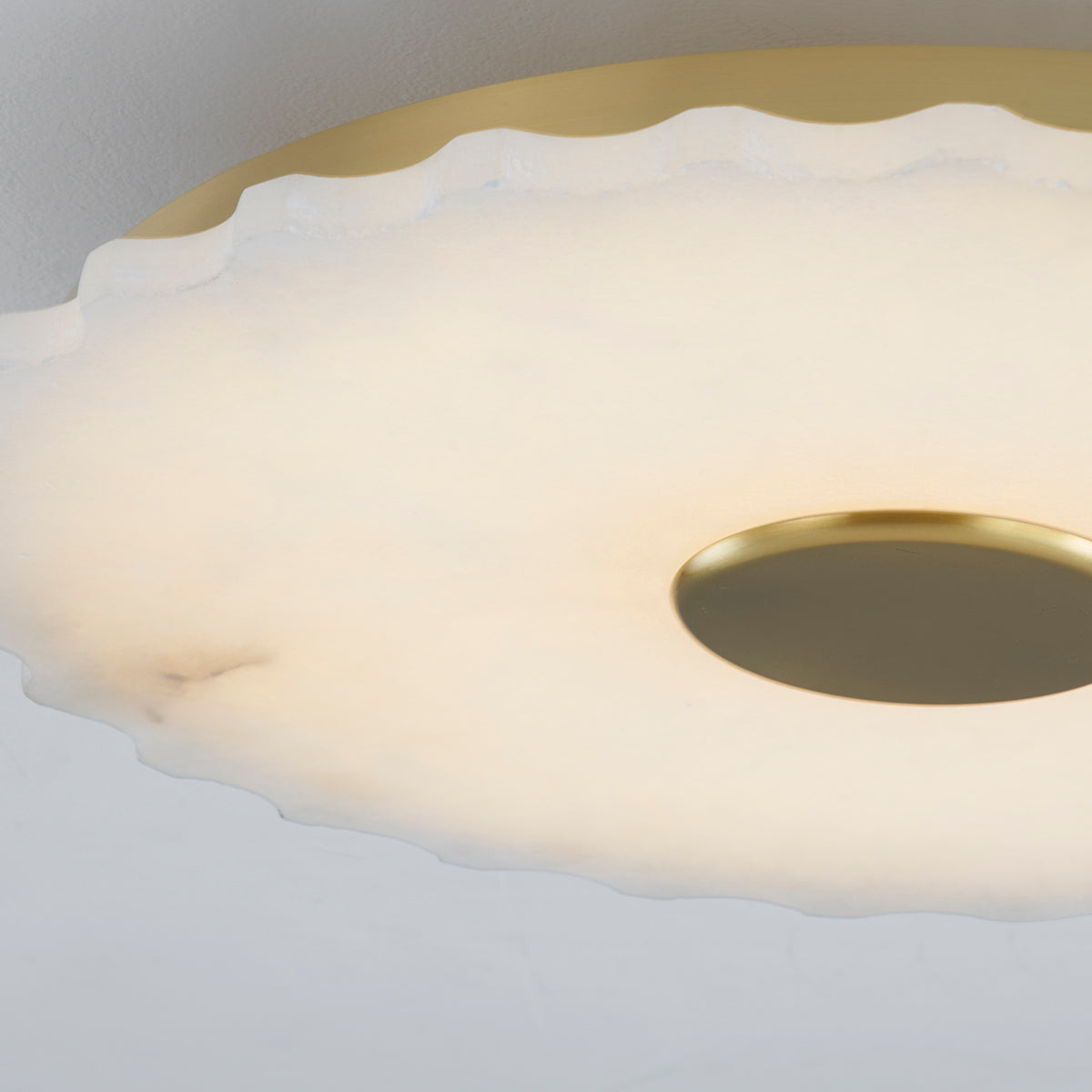 Hudson Valley Highland Falls Flush Mount in Aged Brass, alternate view 1