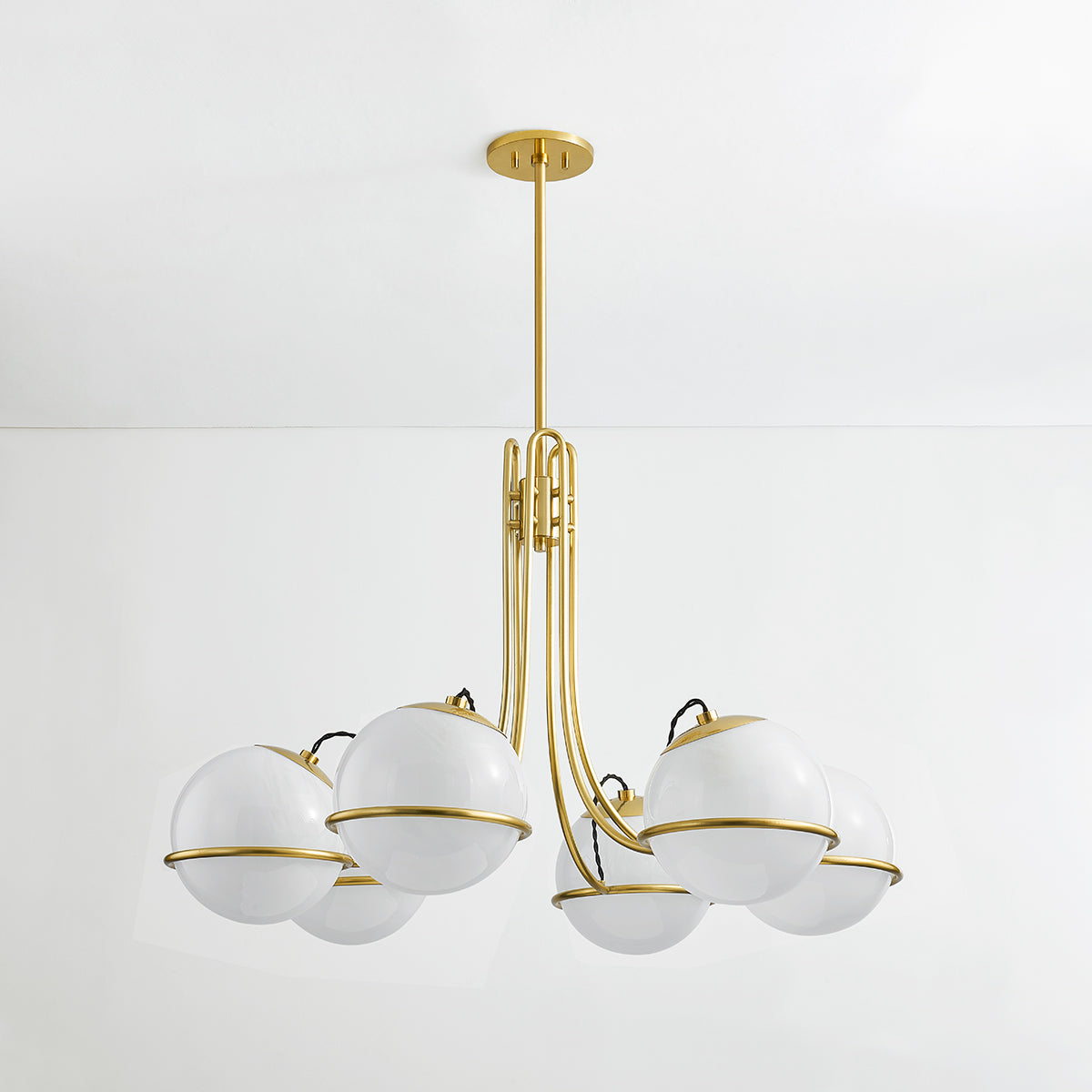 Hudson Valley Hingham 6-Light Chandelier in Aged Brass, alternate view 1