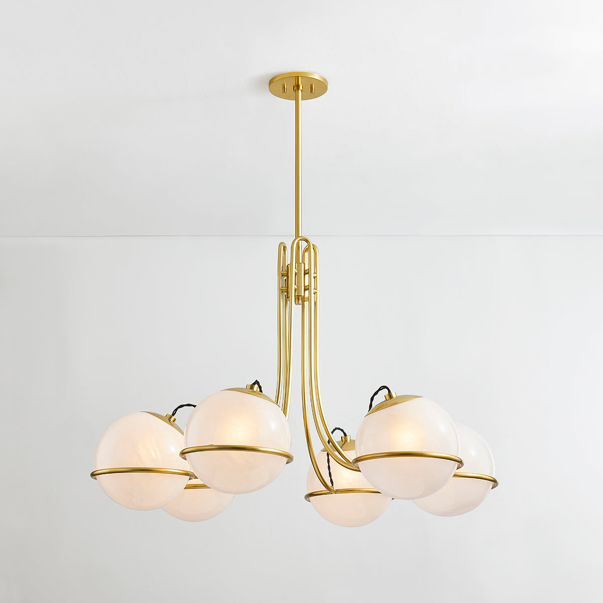 Hudson Valley Hingham 6-Light Chandelier in Aged Brass, alternate view 2