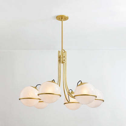 Hudson Valley Hingham 6-Light Chandelier in Aged Brass, alternate view 2