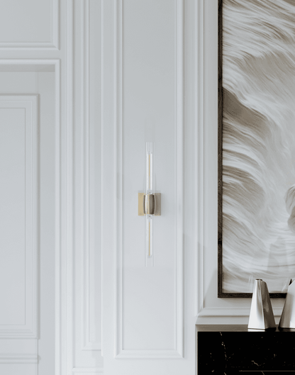 Hudson Valley Hogan Wall Sconce Aged Brass 4.5"W x 24.5"H