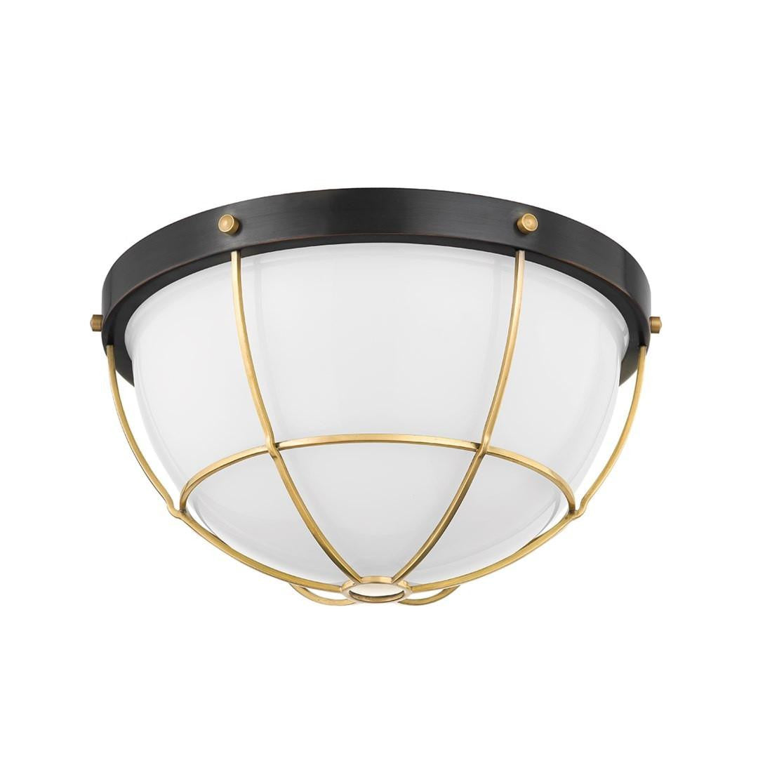 Hudson Valley Holkham Flush Mount Aged Brass