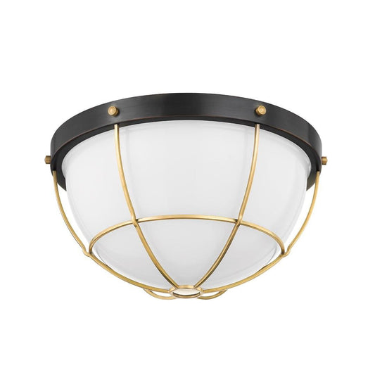 Hudson Valley Holkham Flush Mount Aged Brass