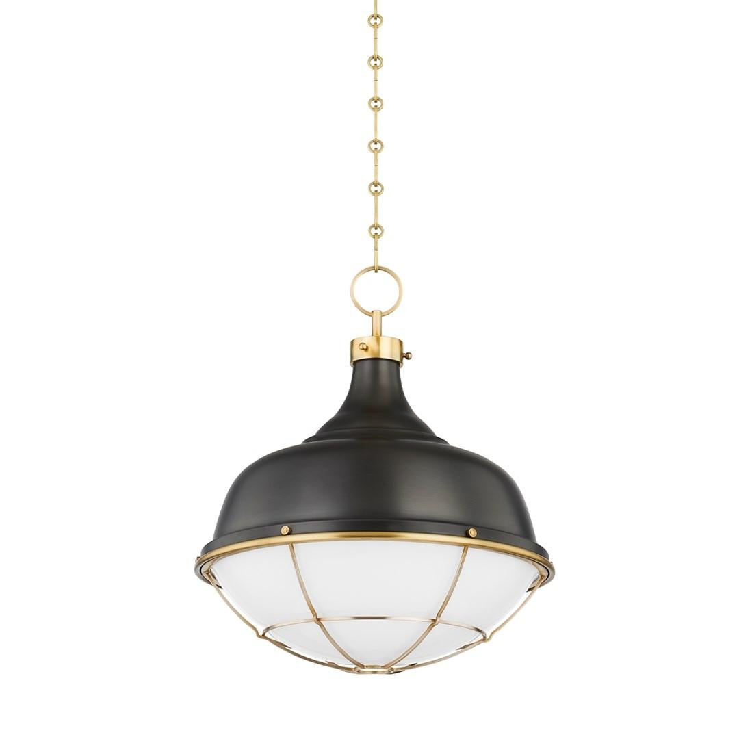 Hudson Valley Holkham Pendant Aged Brass, Distressed Bronze