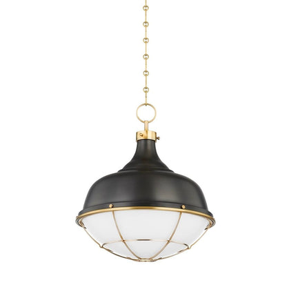 Hudson Valley Holkham Pendant Aged Brass, Distressed Bronze