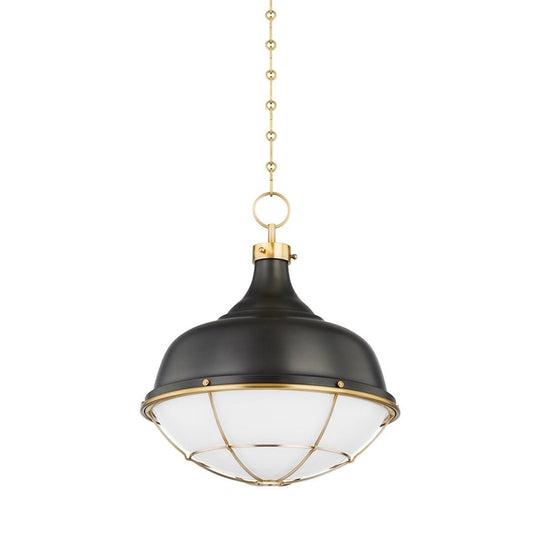 Hudson Valley Holkham Pendant Aged Brass, Distressed Bronze