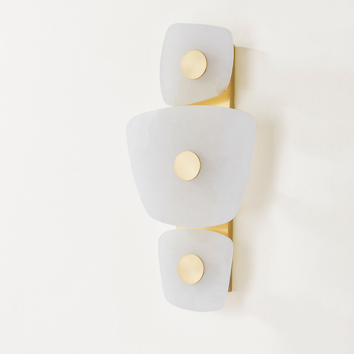Hudson Valley Holmdel 3-Light Wall Sconce in Aged Brass, alternate view 1
