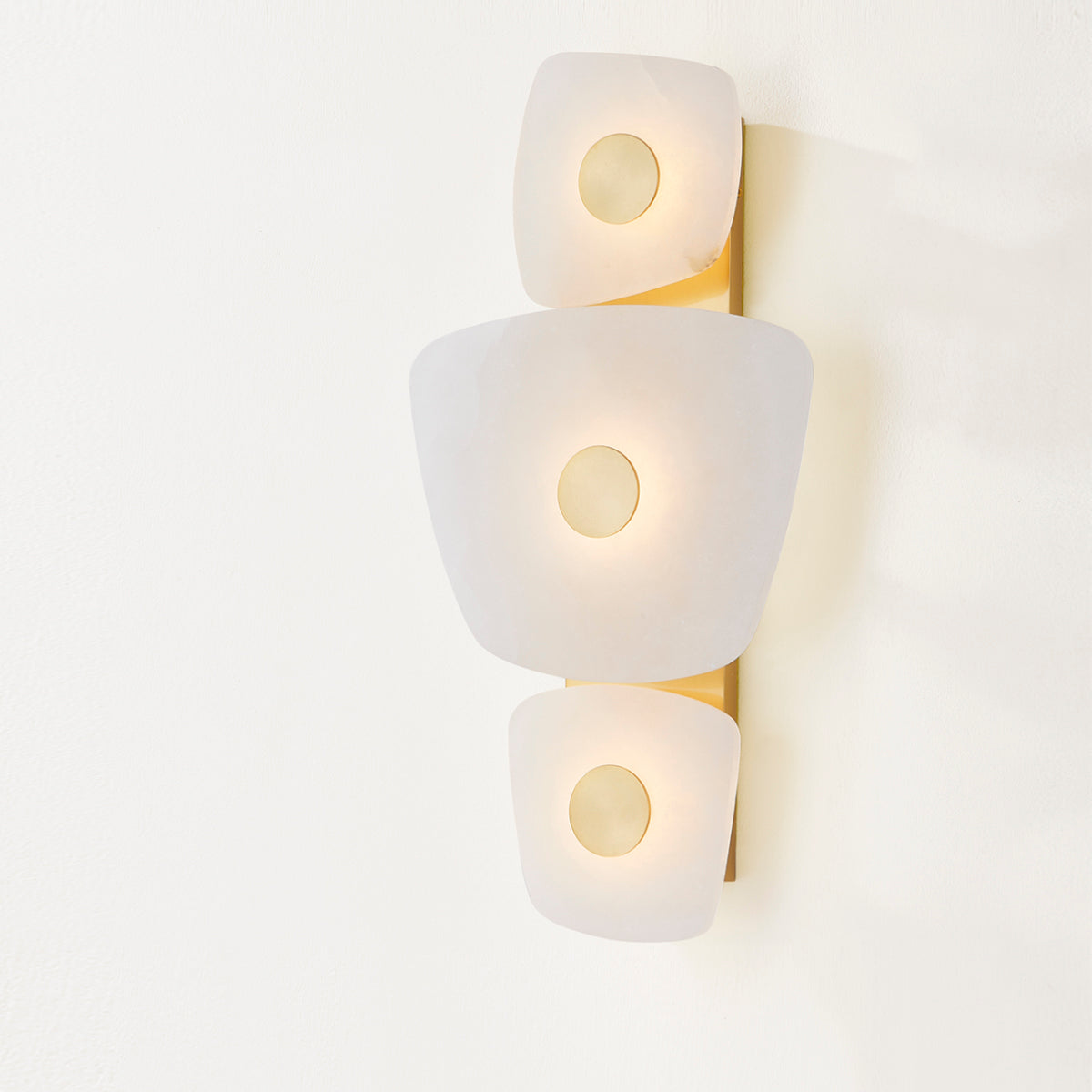 Hudson Valley Holmdel 3-Light Wall Sconce in Aged Brass, alternate view 2