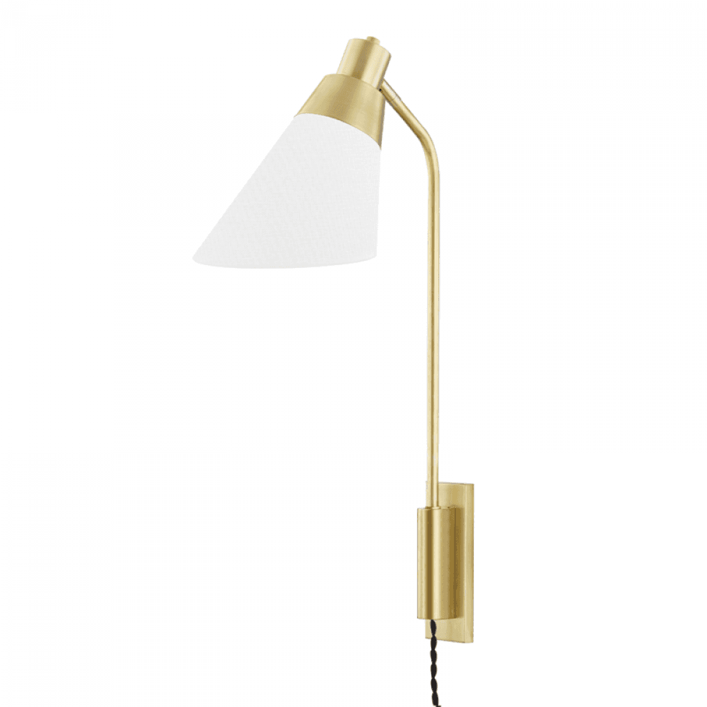 Hudson Valley Hooke Wall Sconce Aged Brass