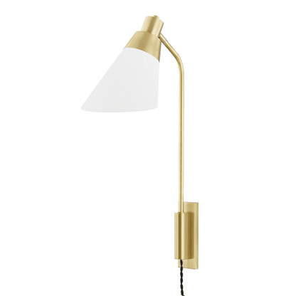 Hudson Valley Hooke Wall Sconce Aged Brass