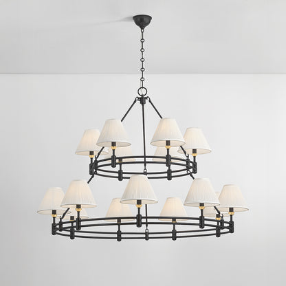 Hudson Valley Howard 15-Light Chandelier in Aged Brass, alternate view 2
