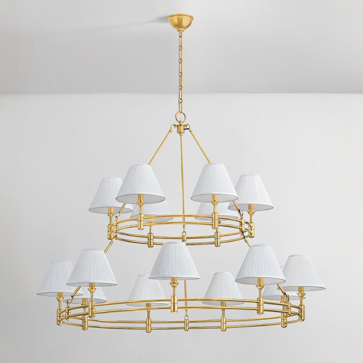 Hudson Valley Howard 15-Light Chandelier in Aged Brass, alternate view 3