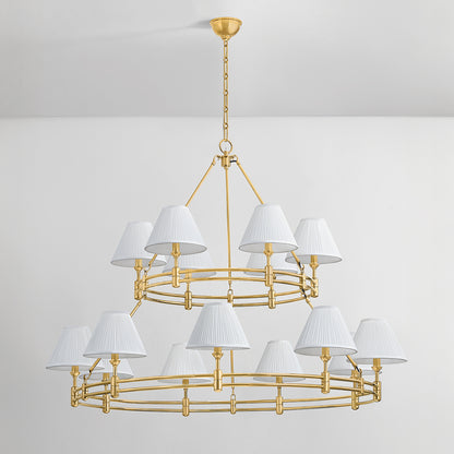 Hudson Valley Howard 15-Light Chandelier in Aged Brass, alternate view 3