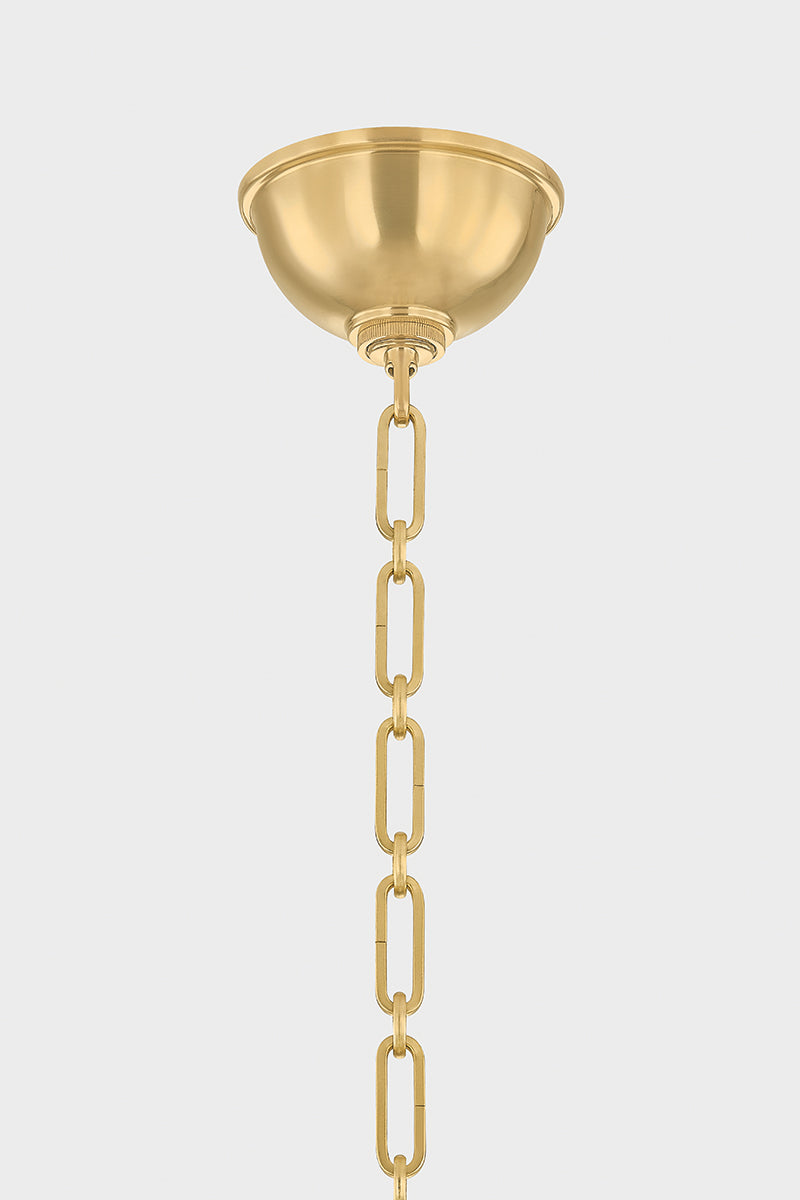 Hudson Valley Howard 15-Light Chandelier in Aged Brass, room setting 5