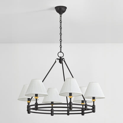 Hudson Valley Howard 6-Light Chandelier in Aged Brass, alternate view 1