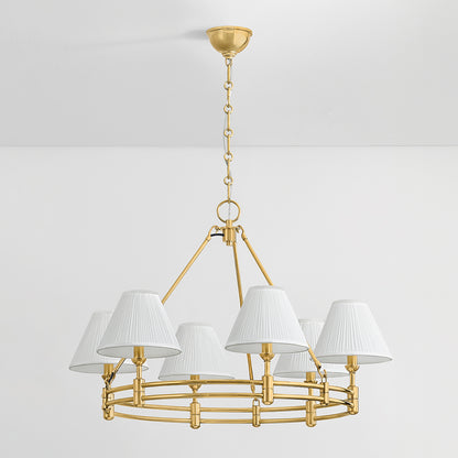 Hudson Valley Howard 6-Light Chandelier in Aged Brass, alternate view 3