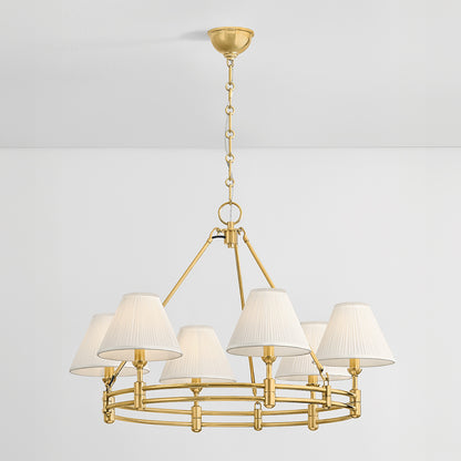 Hudson Valley Howard 6-Light Chandelier in Aged Brass, alternate view 4