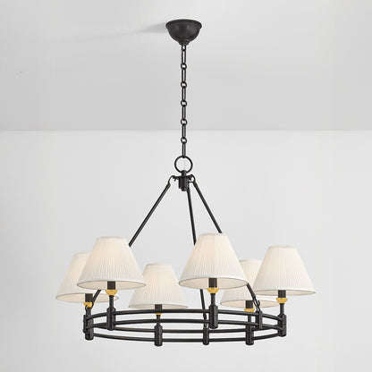 Hudson Valley Howard 6-Light Chandelier in Aged Brass / Distressed Bronze, alternate view 2