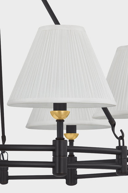 Hudson Valley Howard 6-Light Chandelier in Aged Brass / Distressed Bronze, room setting 3