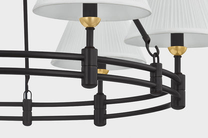 Hudson Valley Howard 6-Light Chandelier in Aged Brass / Distressed Bronze, room setting 4