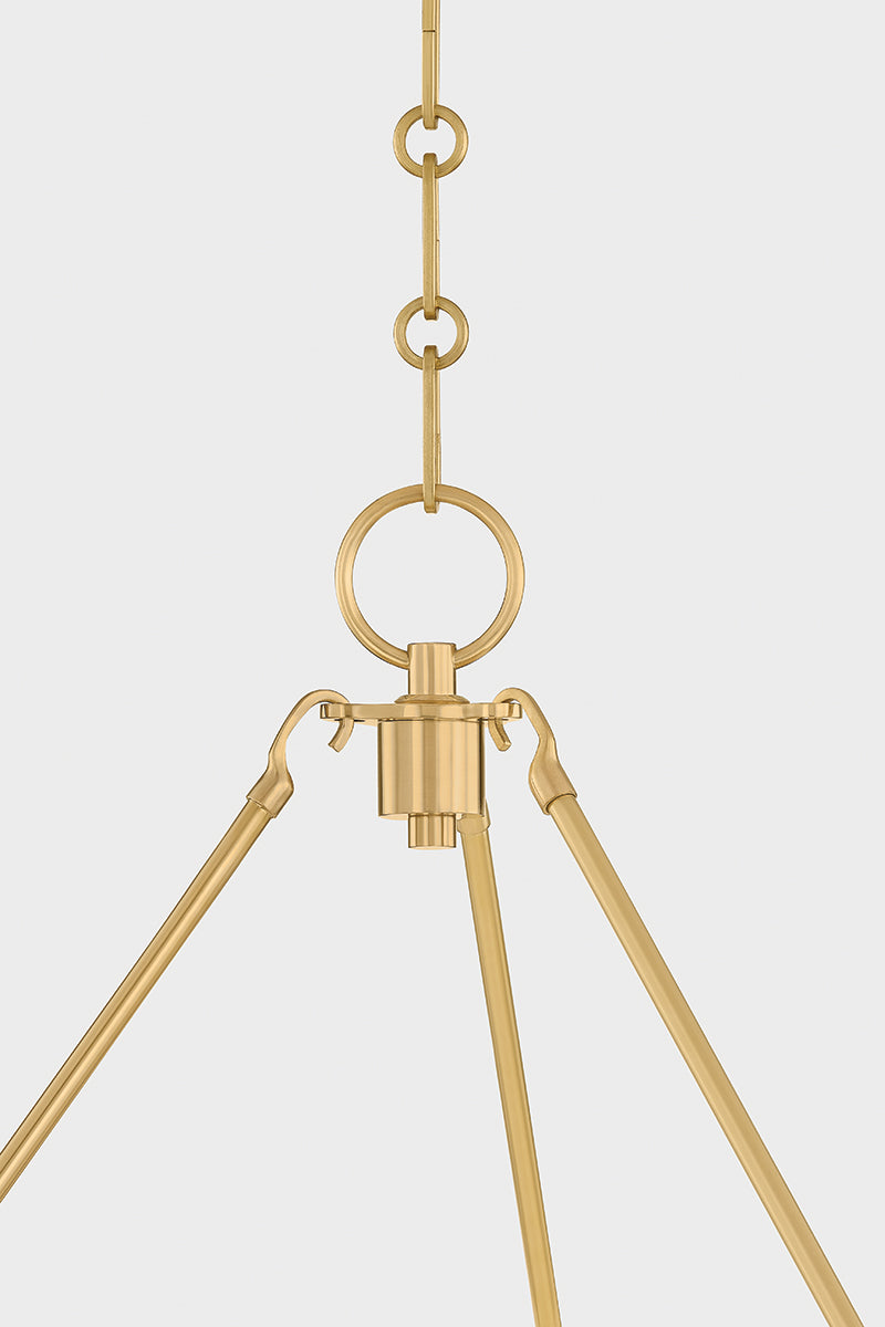 Hudson Valley Howard 6-Light Chandelier in Aged Brass, room setting 6