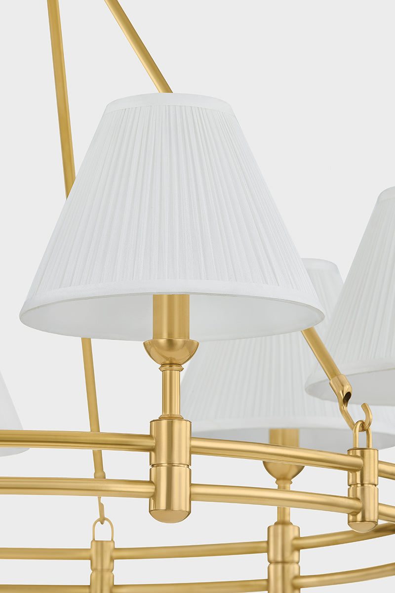 Hudson Valley Howard 6-Light Chandelier in Aged Brass, room setting 7