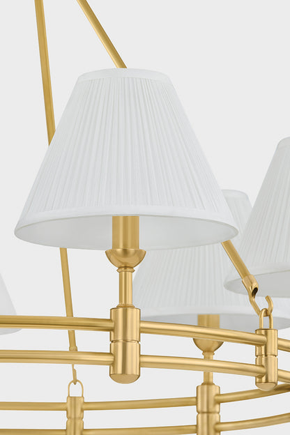 Hudson Valley Howard 6-Light Chandelier in Aged Brass, room setting 7