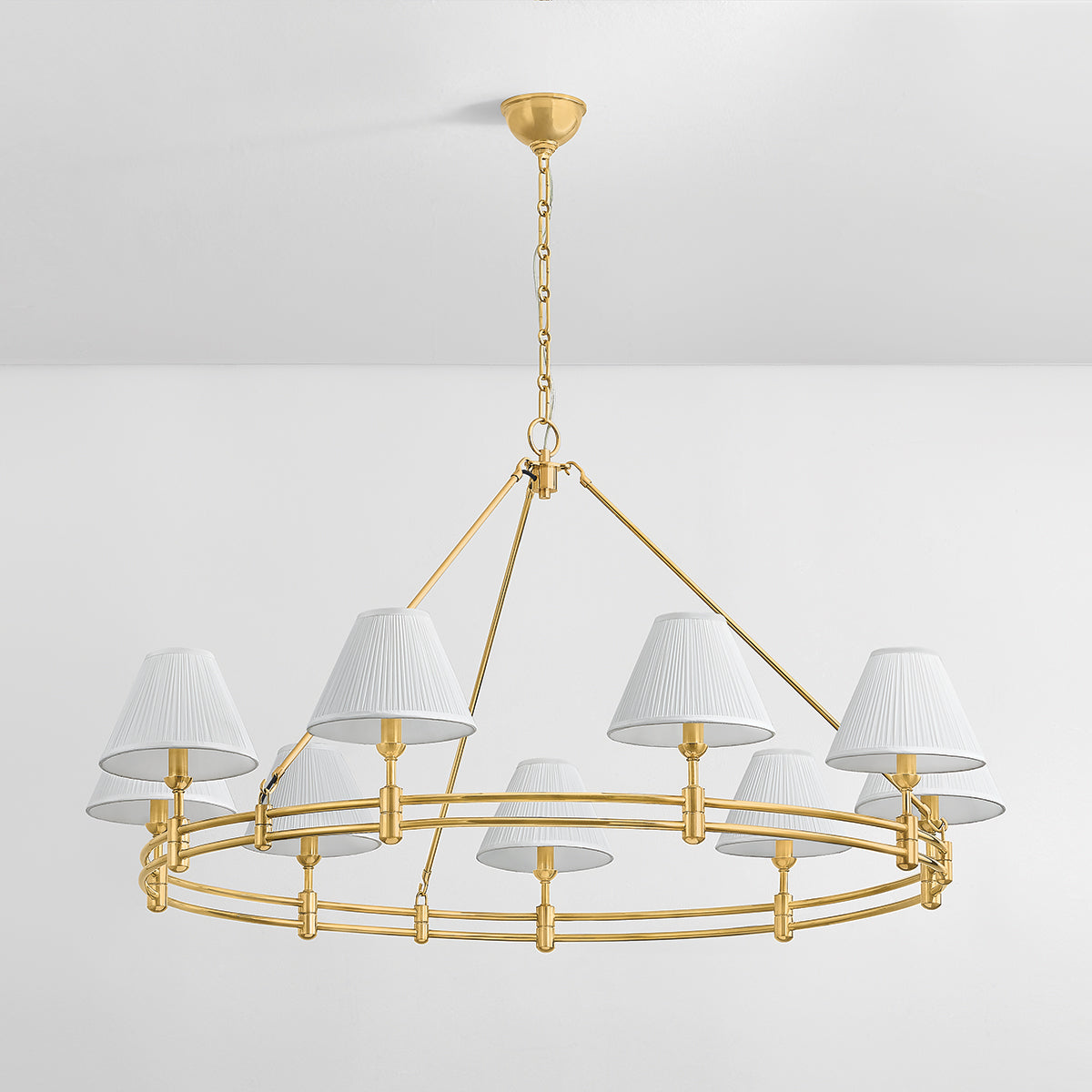 Hudson Valley Howard 9-Light Chandelier Aged Brass detail view 9