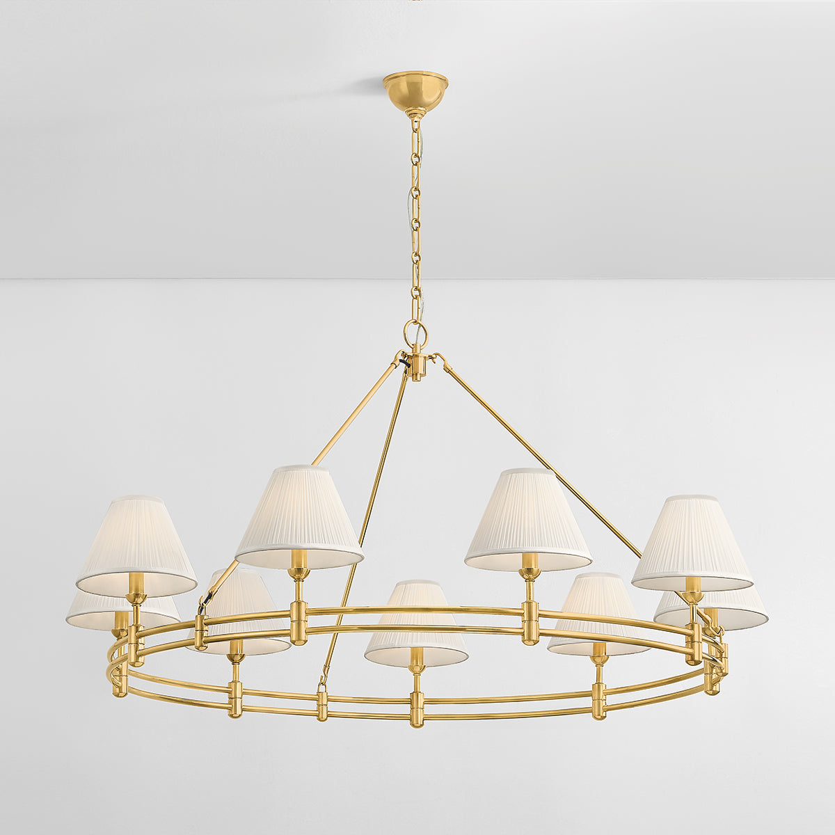 Hudson Valley Howard 9-Light Chandelier Aged Brass detail view 10