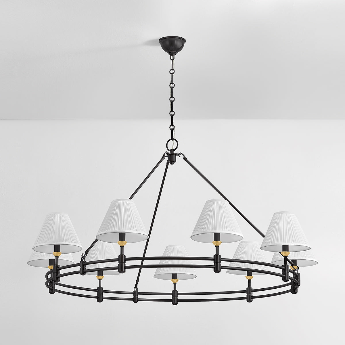 Hudson Valley Howard 9-Light Chandelier Aged Brass detail view 11