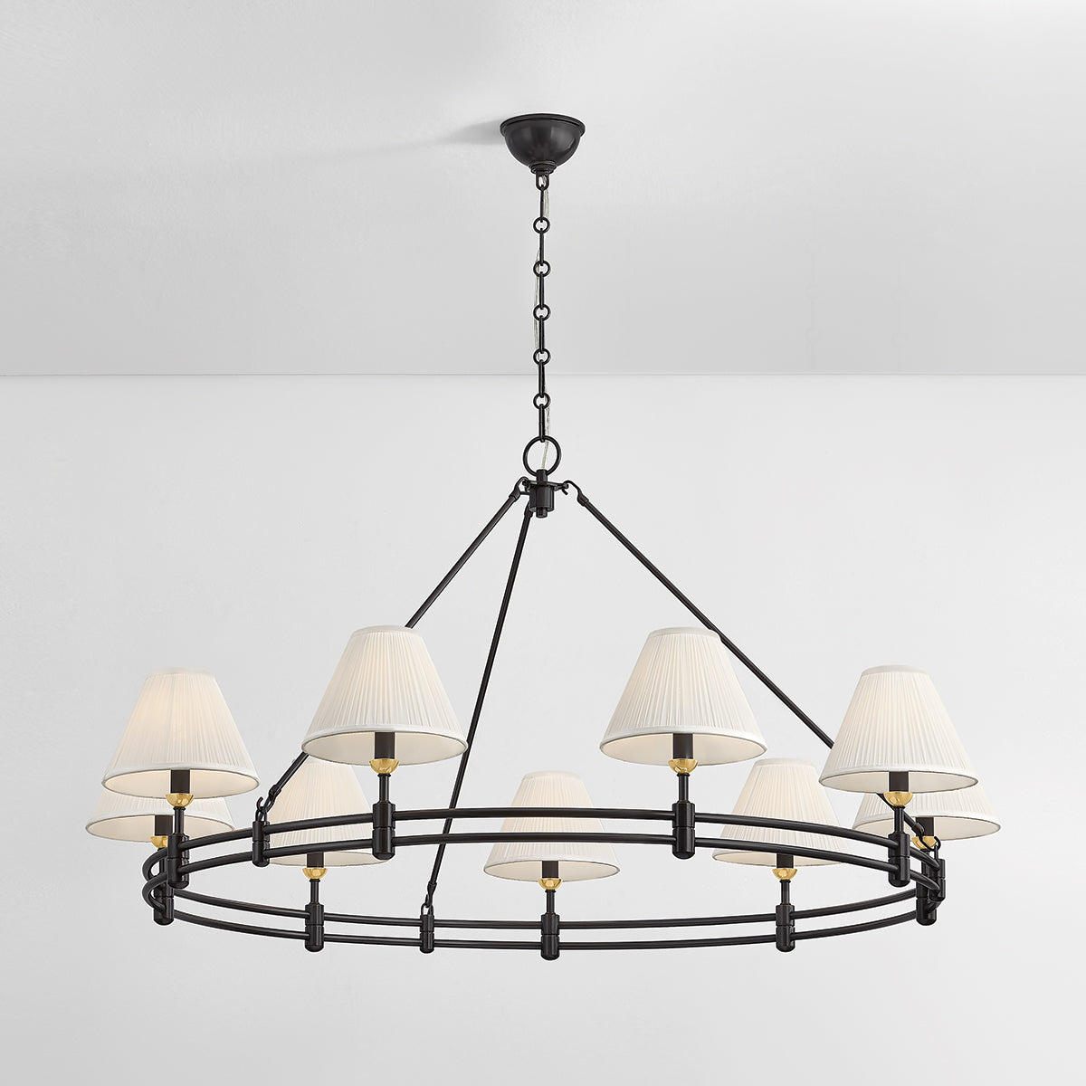 Hudson Valley Howard 9-Light Chandelier Aged Brass detail view 12