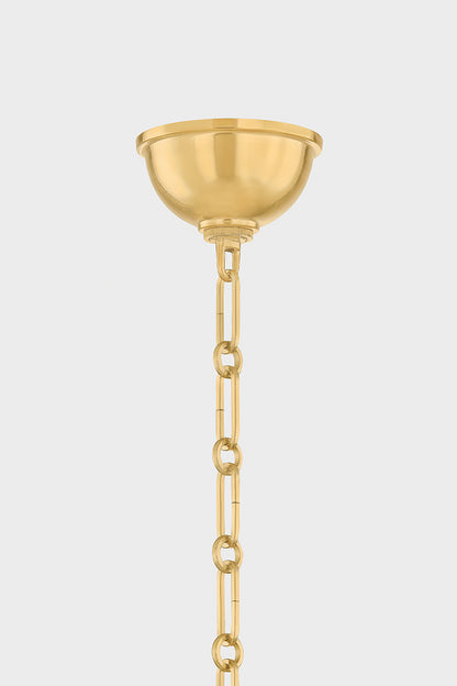 Hudson Valley Howard 9-Light Chandelier Aged Brass detail view 1