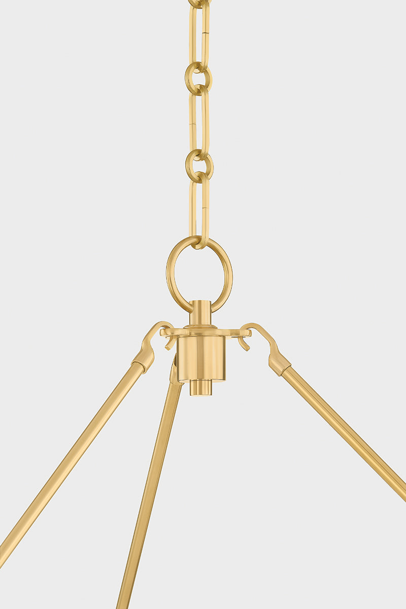 Hudson Valley Howard 9-Light Chandelier Aged Brass detail view 2