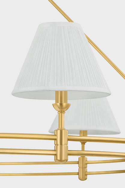 Hudson Valley Howard 9-Light Chandelier Aged Brass detail view 3