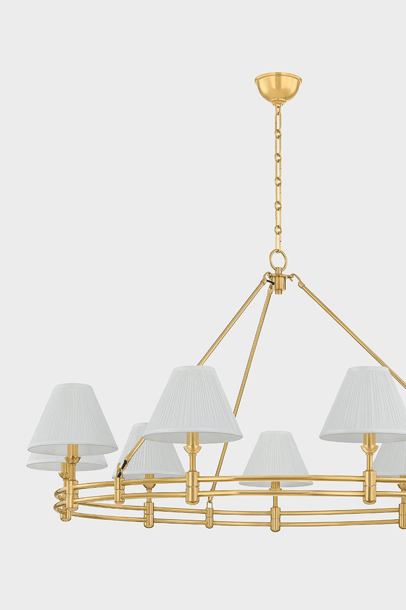 Hudson Valley Howard 9-Light Chandelier Aged Brass detail view 4