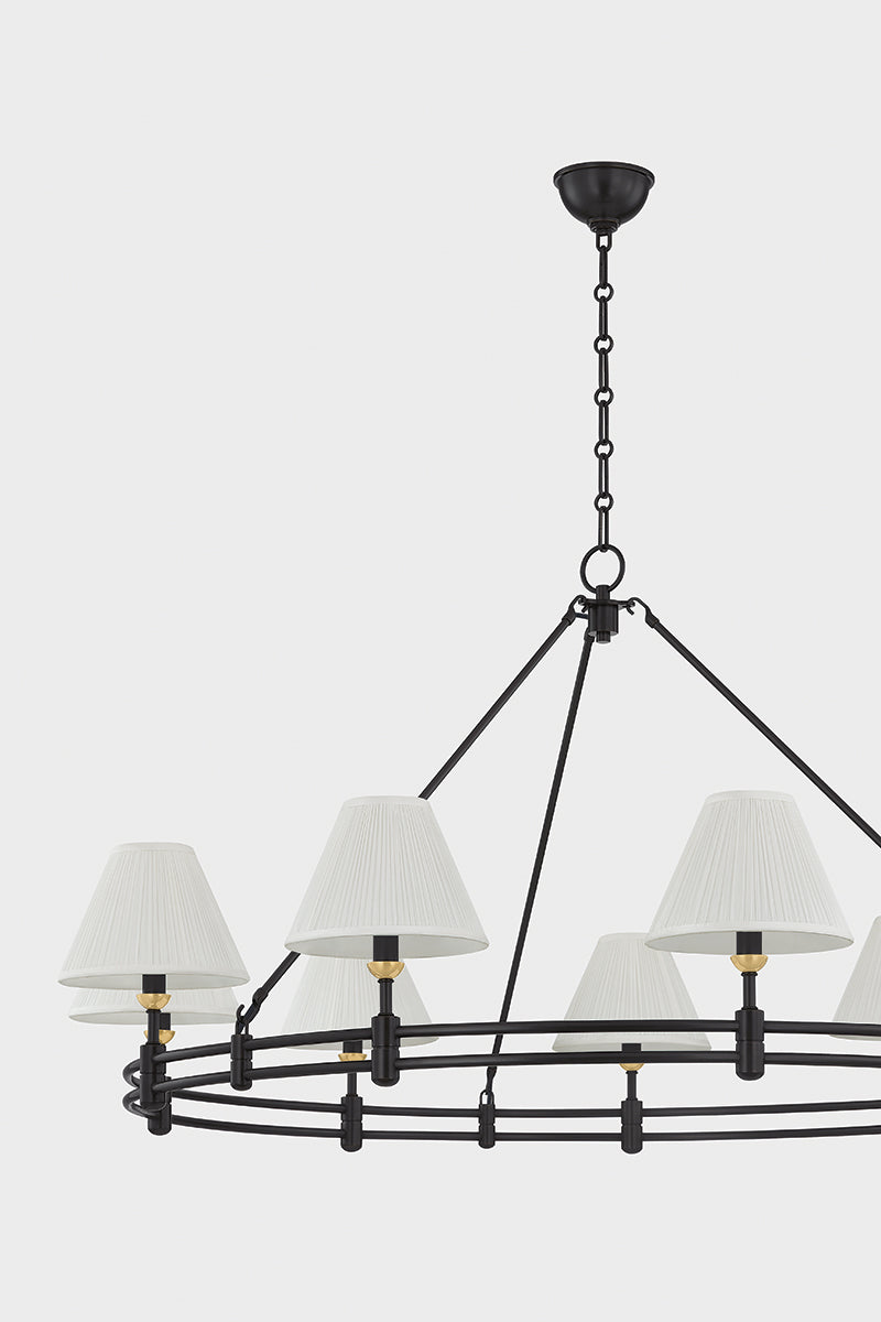 Hudson Valley Howard 9-Light Chandelier Aged Brass detail view 8