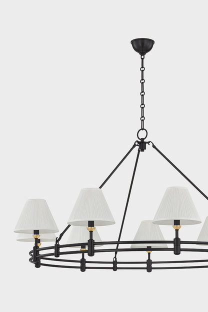 Hudson Valley Howard 9-Light Chandelier Aged Brass detail view 8