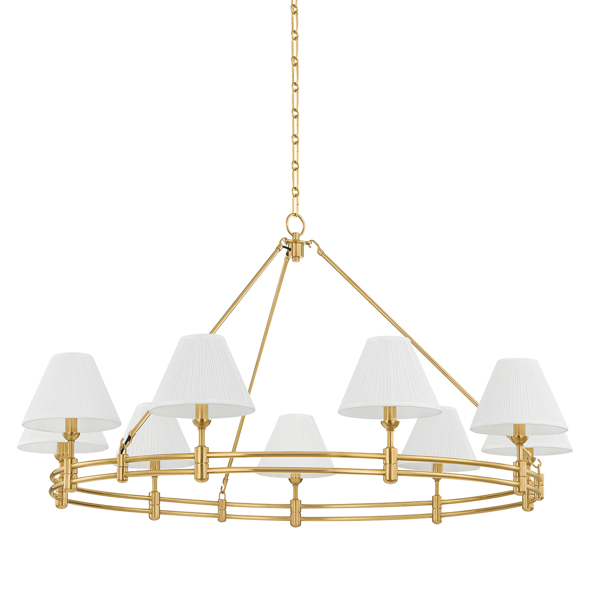 Hudson Valley Howard 9-Light Chandelier Aged Brass