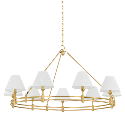 Hudson Valley Howard 9-Light Chandelier Aged Brass