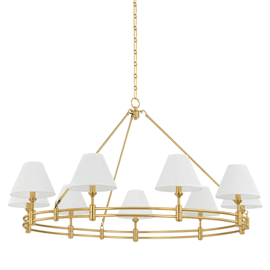 Hudson Valley Howard 9-Light Chandelier Aged Brass