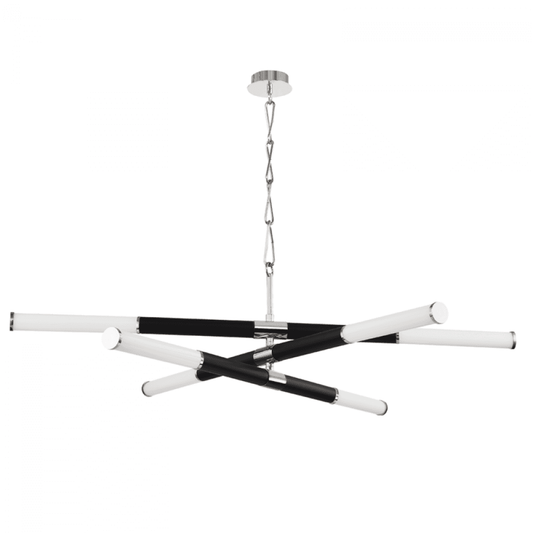 Hudson Valley Huntington Chandelier Polished Nickel, Black