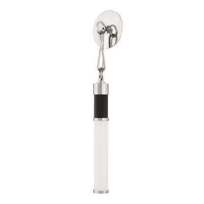 Hudson Valley Huntington Wall Sconce Polished Nickel, Black