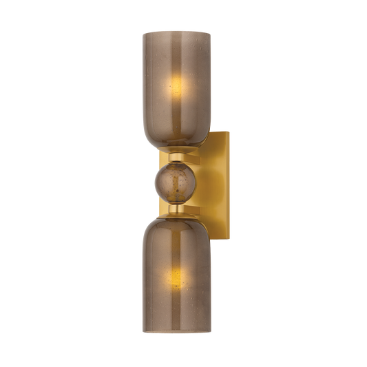 Hudson Valley Hurleyville 2-Light Wall Sconce Aged Brass