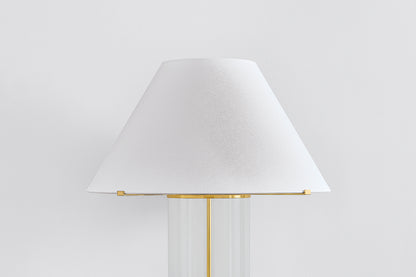 Hudson Valley Inglewood Table Lamp in Aged Brass, room setting 1