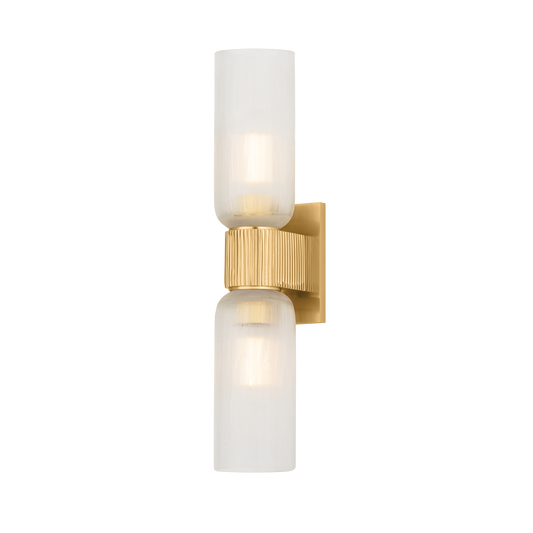 Hudson Valley Irondale 2-Light Wall Sconce Aged Brass